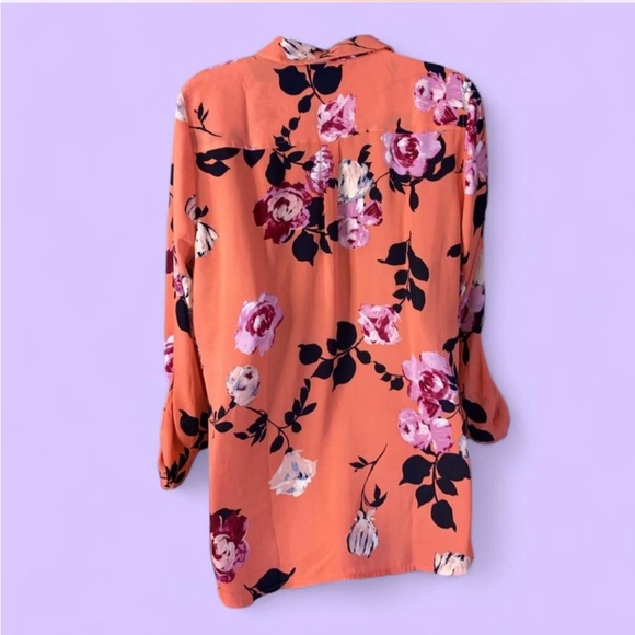 Apt.9 button down floral Top M - Picture 9 of 11